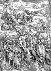 Den babyloniska horan från "Apokalypsen" eller "Johannes den gudomliges uppenbarelser", pub. 1498
